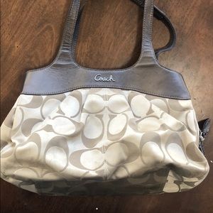 Coach Lexi signature satin handbag